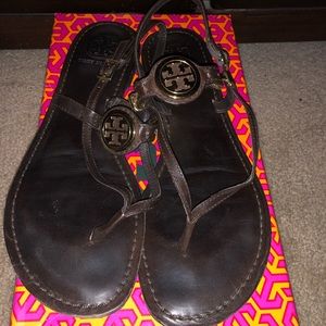 Chocolate Tory Burch sandals